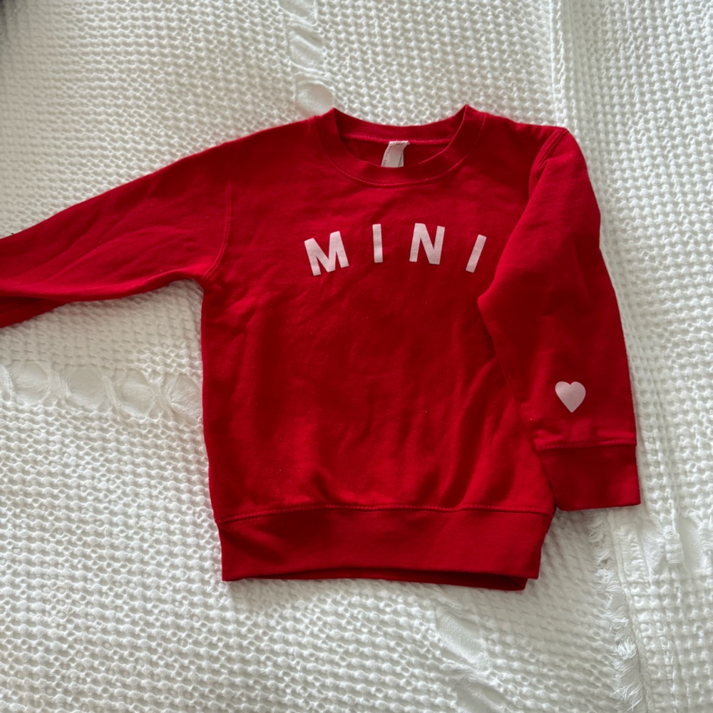 valentines toddler MINI sweatshirt